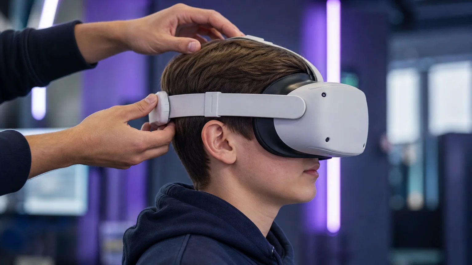Réglage d’un casque de réalité virtuelle pour un enfant