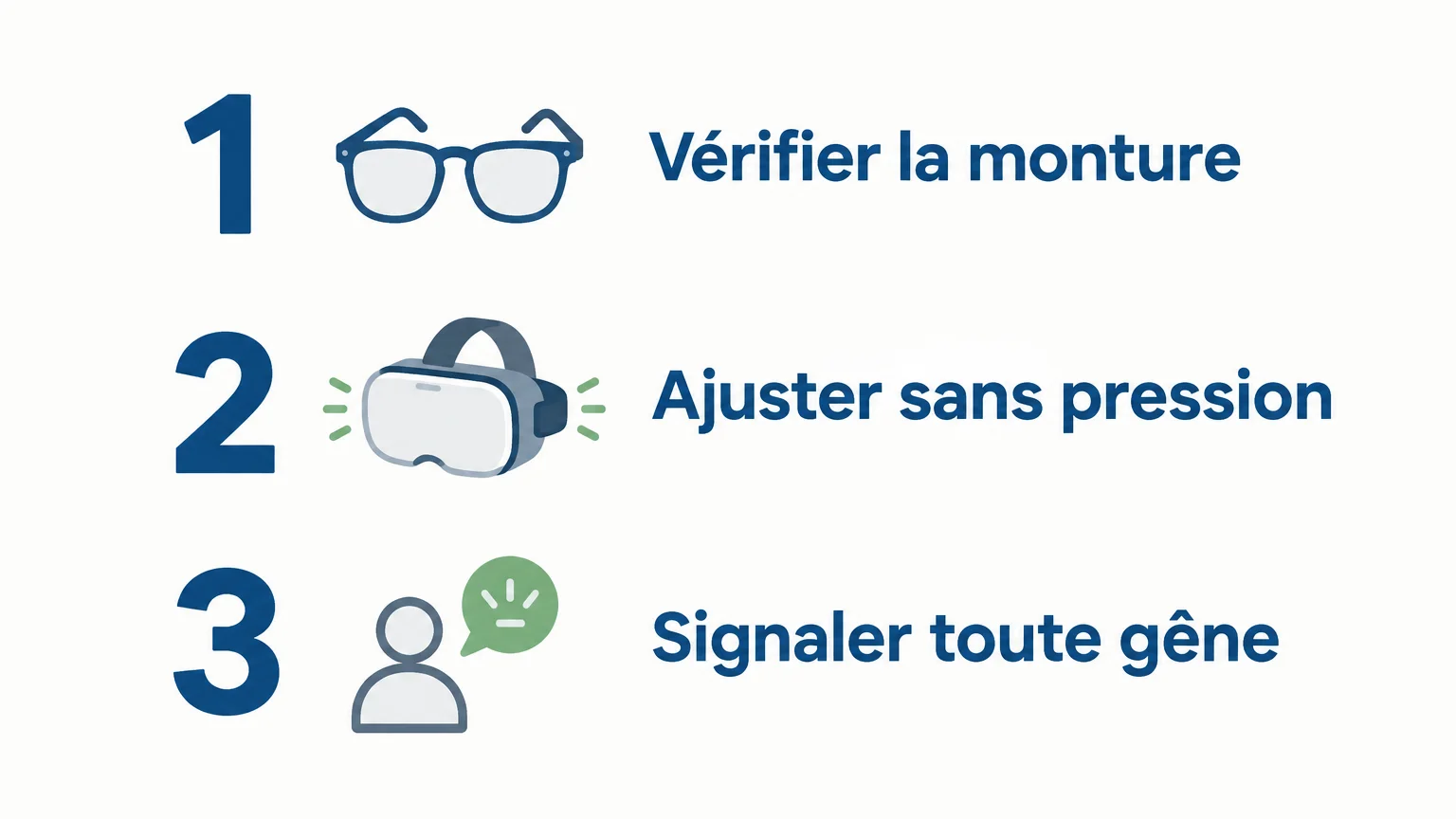 Trois vérifications avant de commencer une session VR avec des lunettes de vue